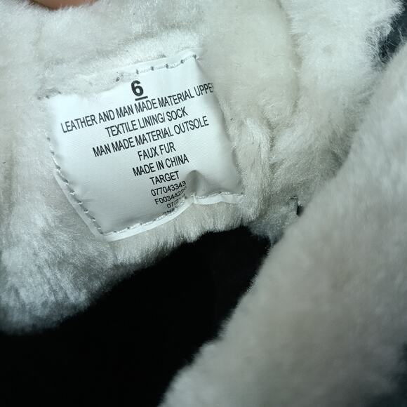 Winter Snow Boots Women Size 6 Black Thermolite Faux Fur Target Ryan - Picture 7 of 9